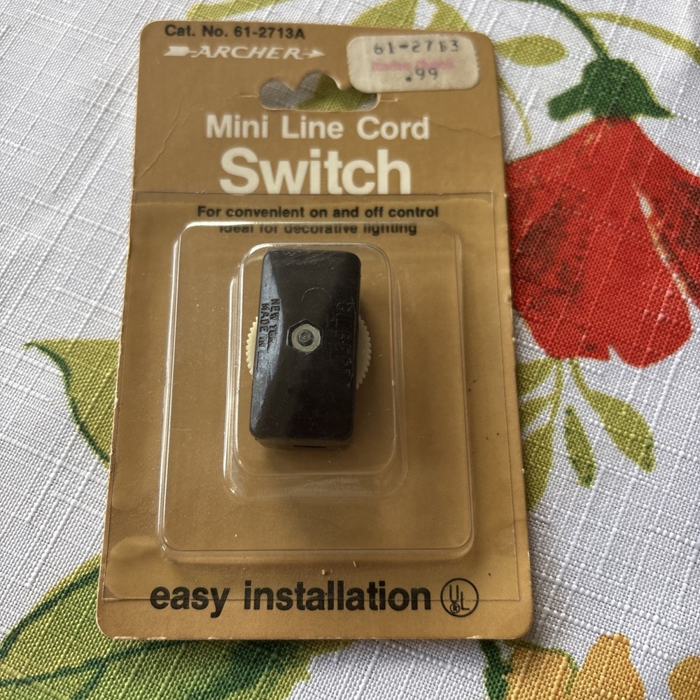 Archer Radio Shack Mini Line Cord Switch NOS Easy Installation